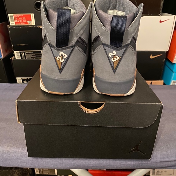 AIR JORDAN 7 RETRO GG SIZE 6.5 BLUE DUSK Pre-owned - Picture 3 of 6